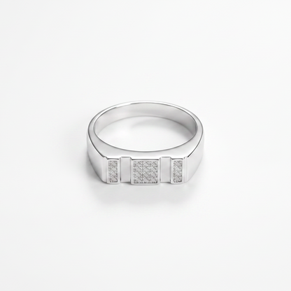 925 Silver Matrix Men's Ring