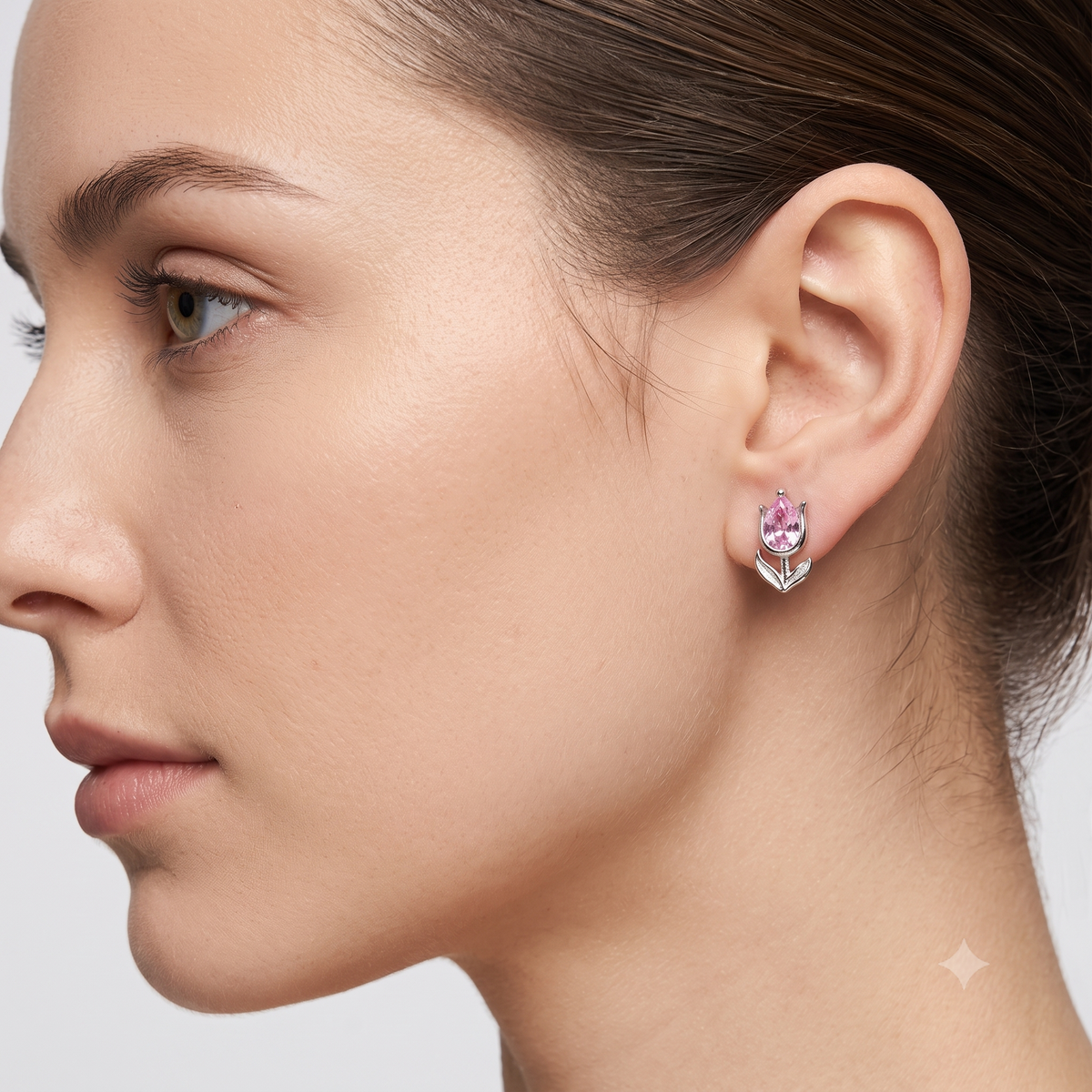 925 Sterling Silver Tulip Studs