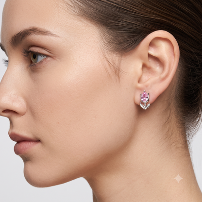 925 Sterling Silver Tulip Studs