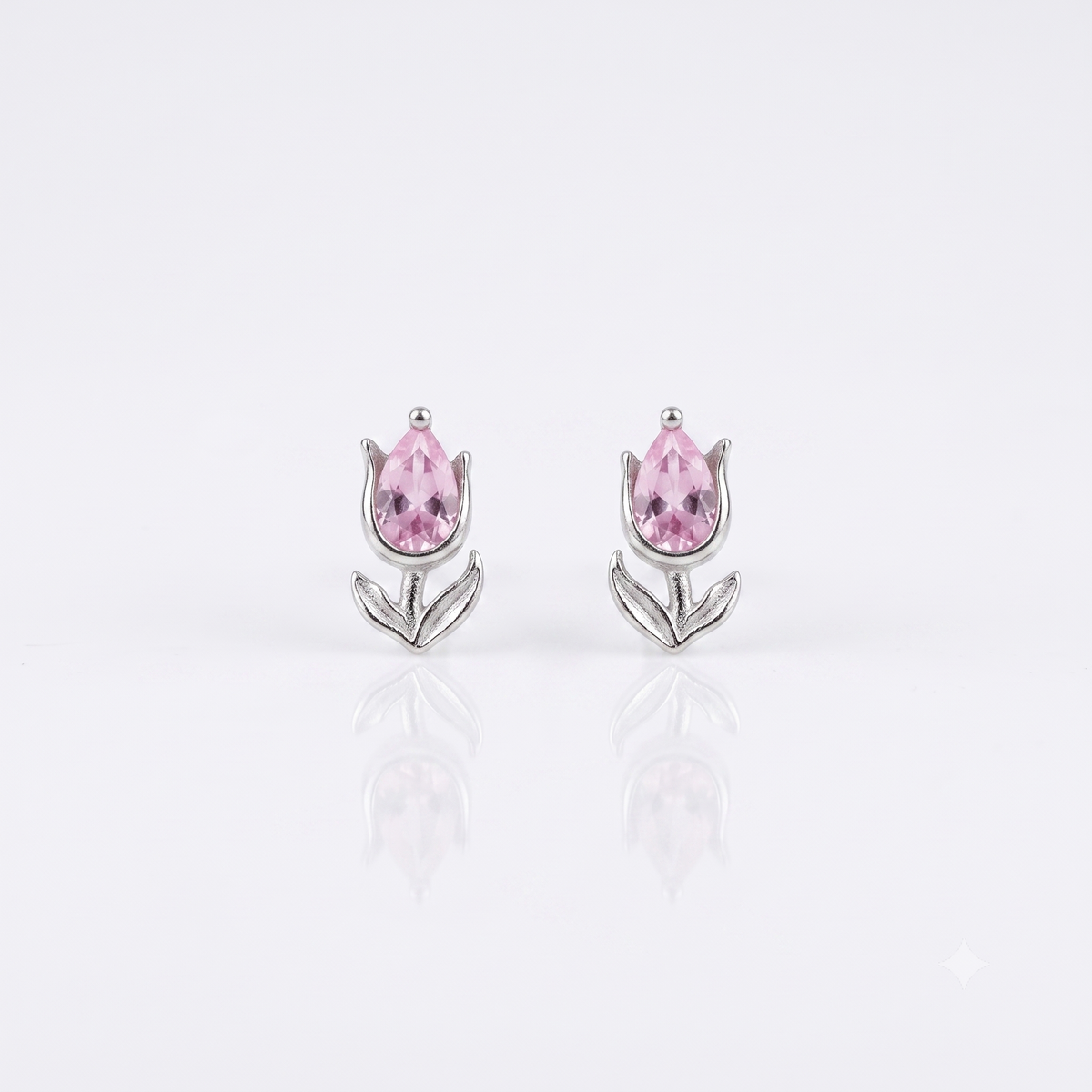 925 Sterling Silver Tulip Studs