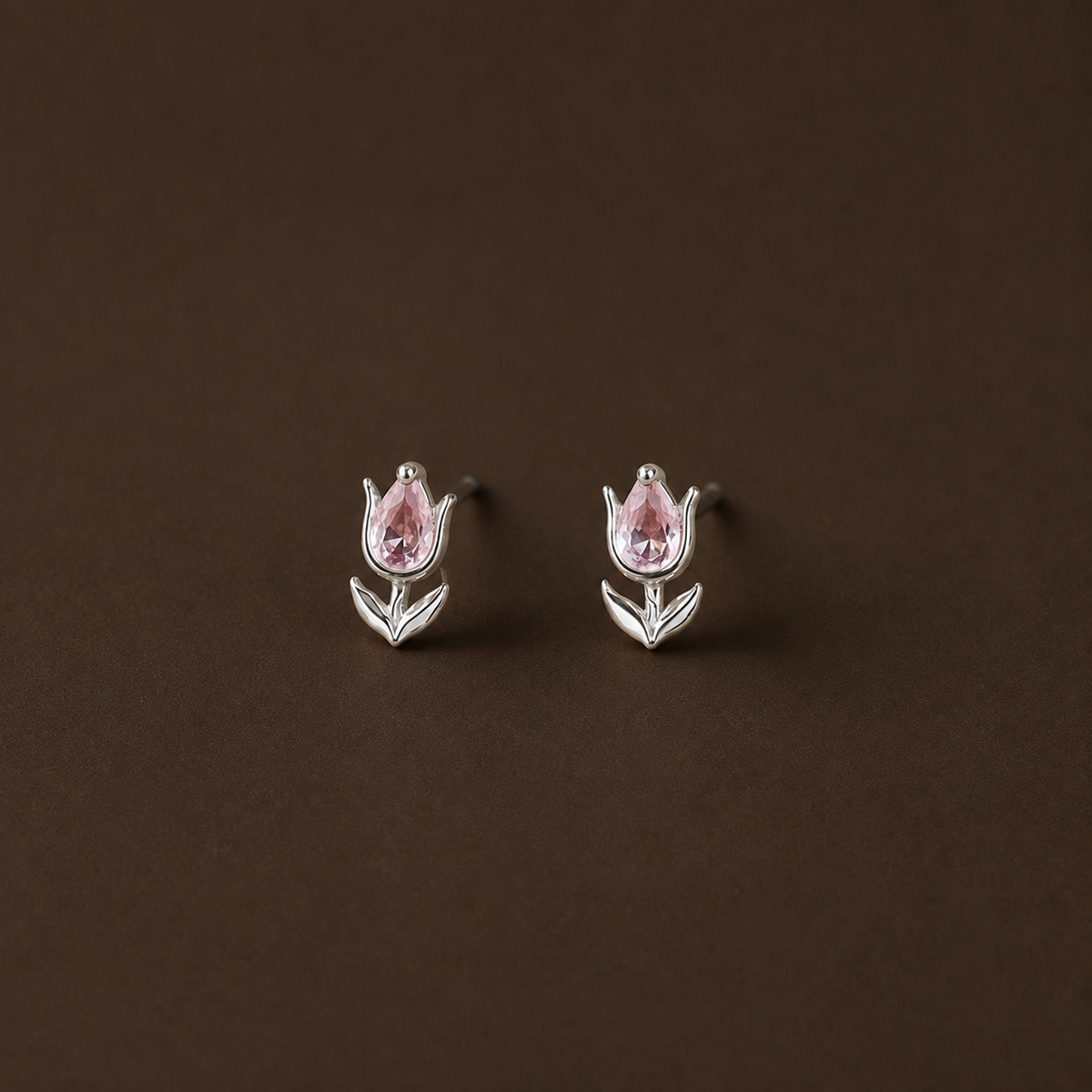 925 Sterling Silver Tulip Studs