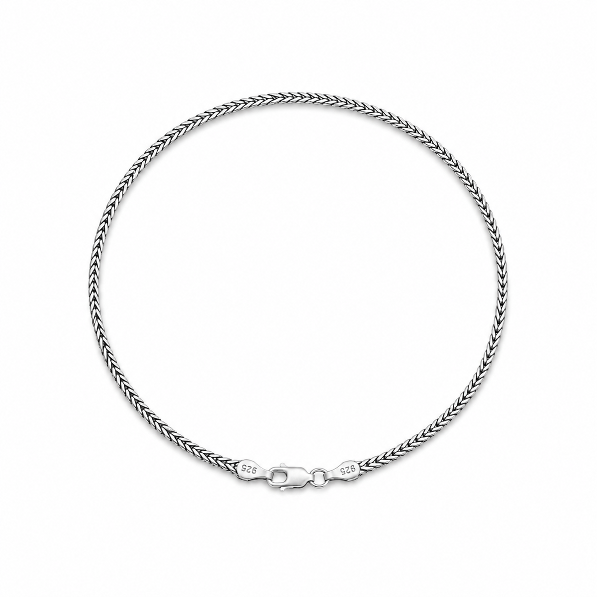 925 Silver Rope Pattern Men's Bracelet