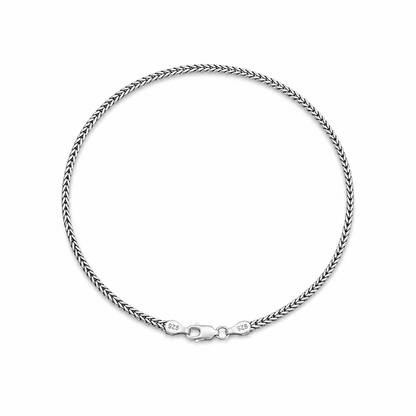 925 Silver Rope Pattern Men's Bracelet
