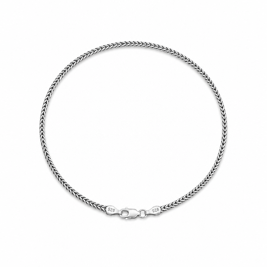 925 Silver Rope Pattern Men's Bracelet