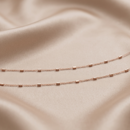 925 Sterling Silver Rose Gold Anklet for women