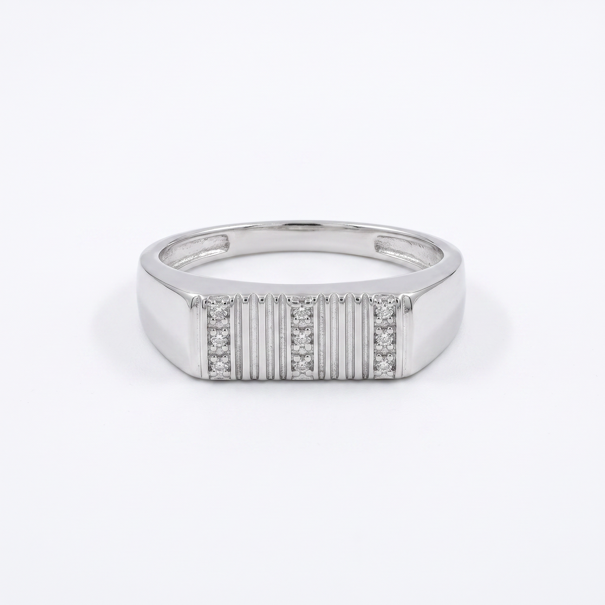 925 Silver Zig Zag Men's Ring