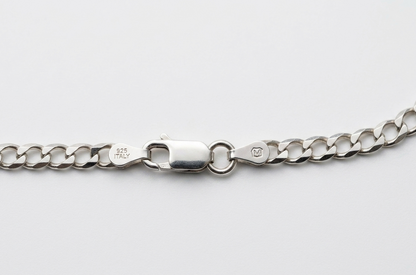 925 sterling silver chain for men with interlocking link design