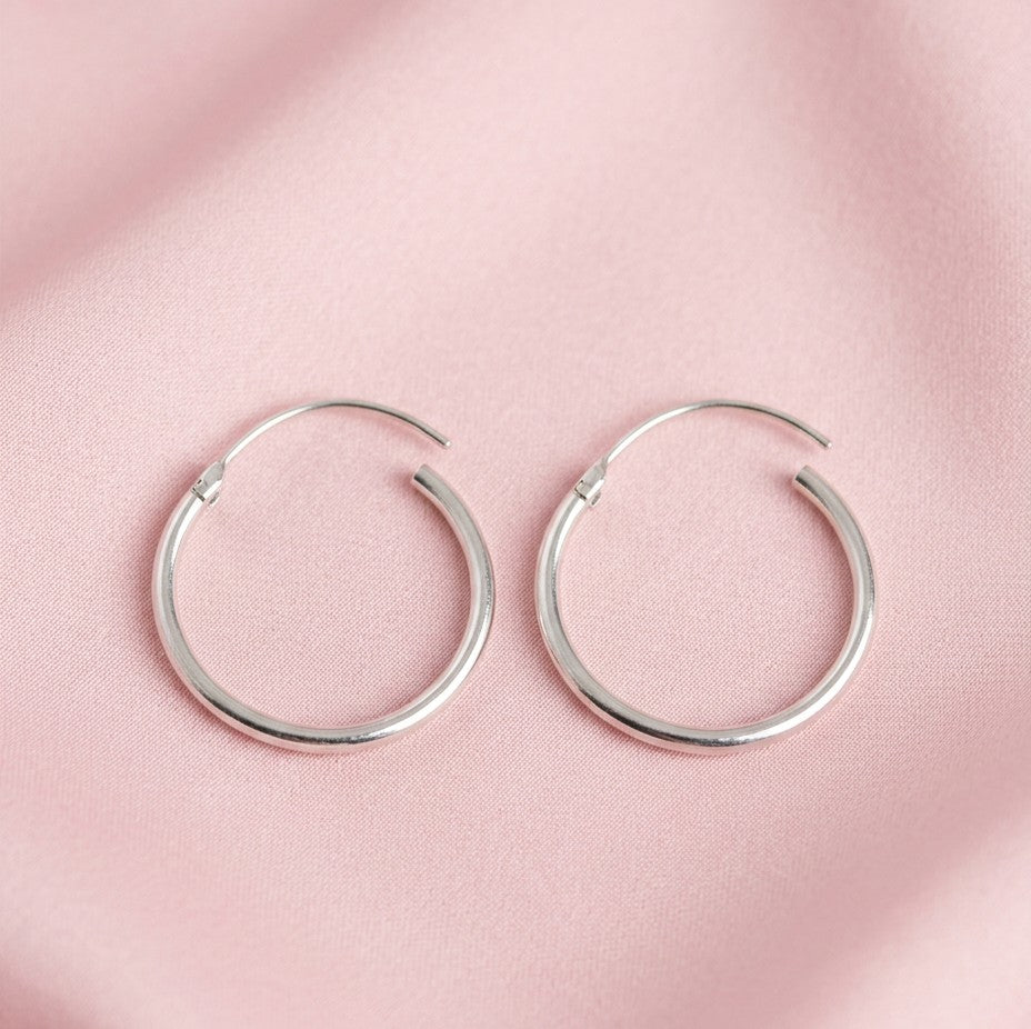 925 Silver Basic Hoops