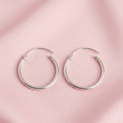 925 Silver Basic Hoops