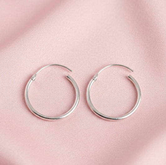 925 Silver Basic Hoops