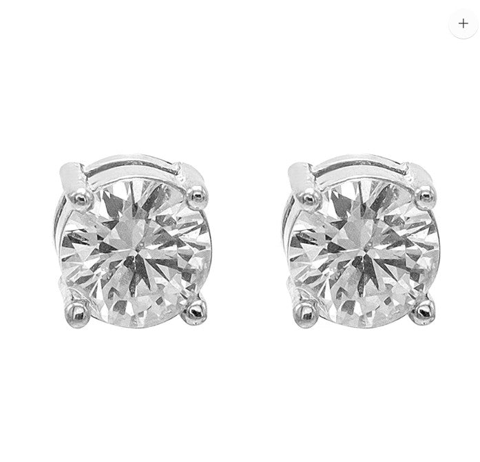 925 Silver CZ Stone Studs