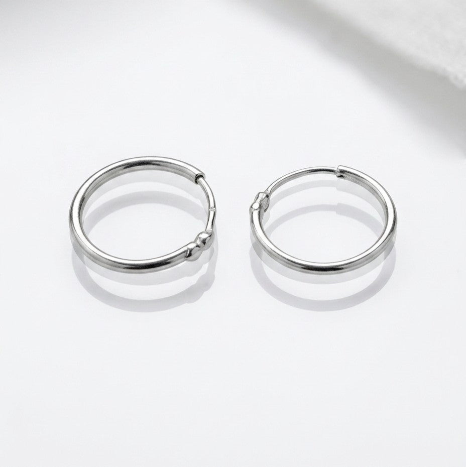 925 Silver Basic Hoops