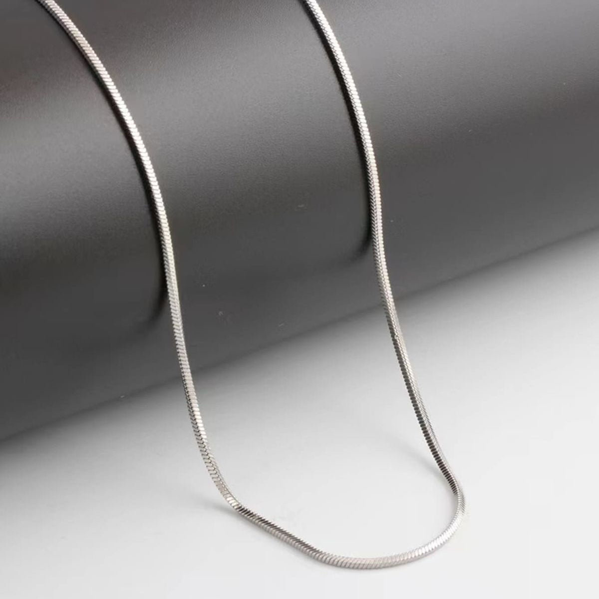 925 Silver Snake Box Patterned Chain