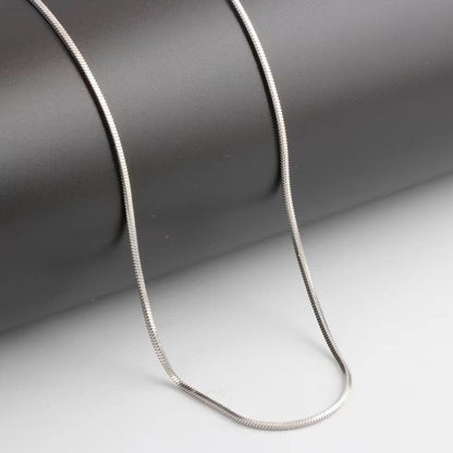 925 Silver Snake Box Patterned Chain