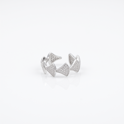 925 Sterling Silver Sparkle Adjustable Ring