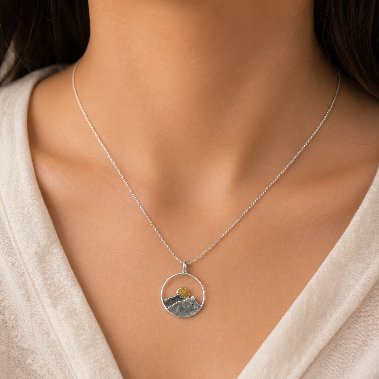 925 Silver Sunset Pendant