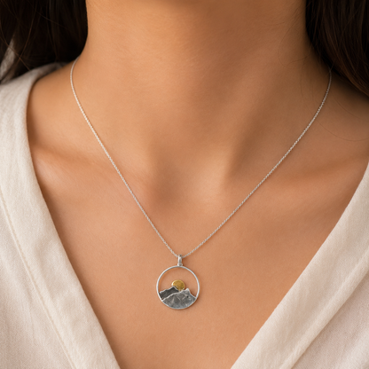 925 Silver Sunset Pendant