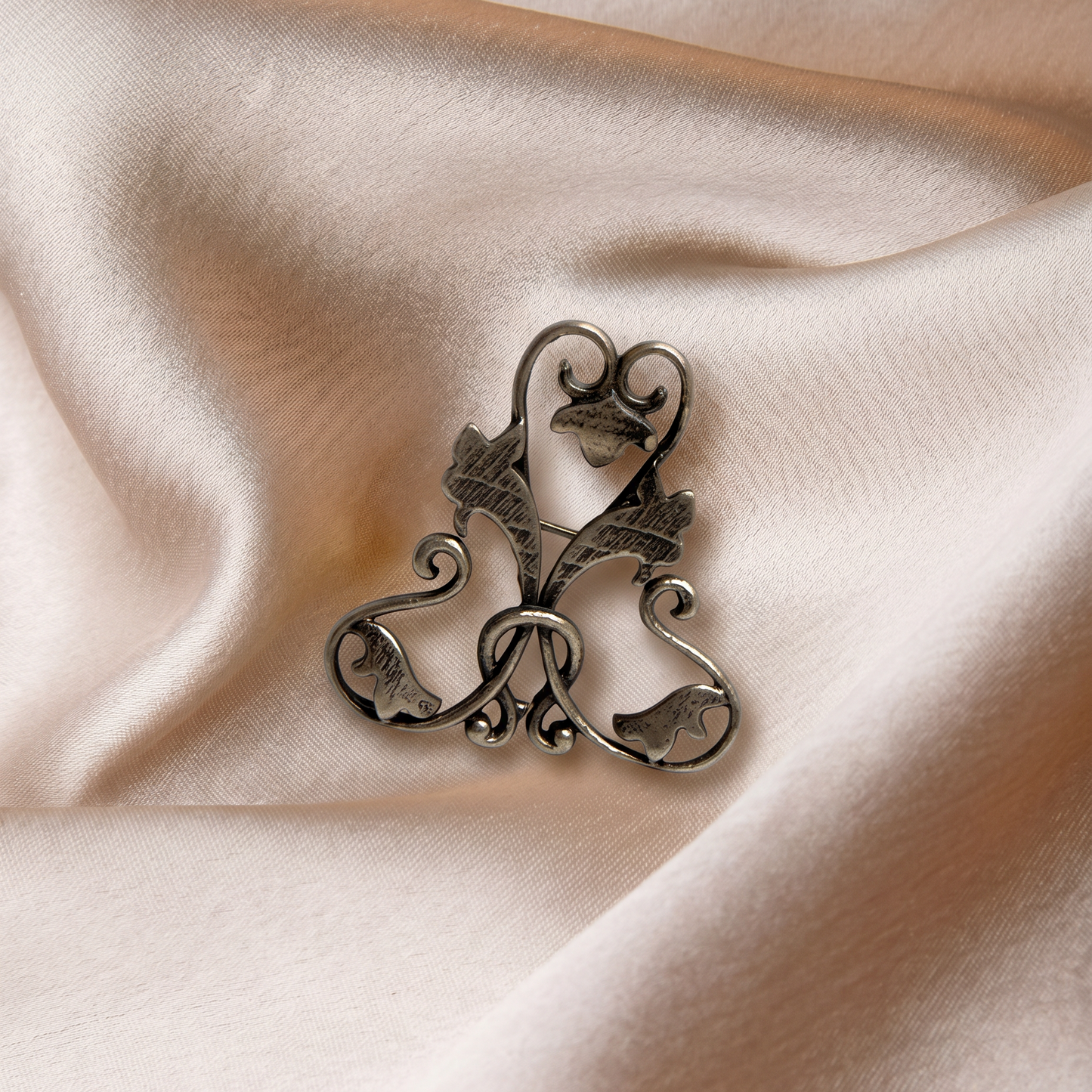 925 Silver Twin Swan Brooch