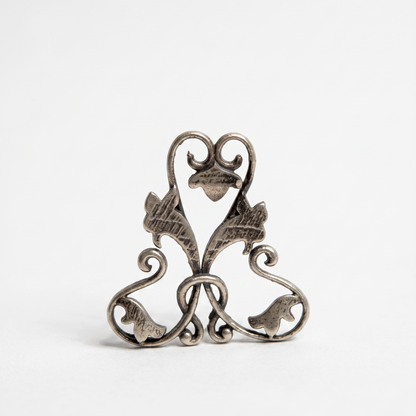925 Silver Twin Swan Brooch