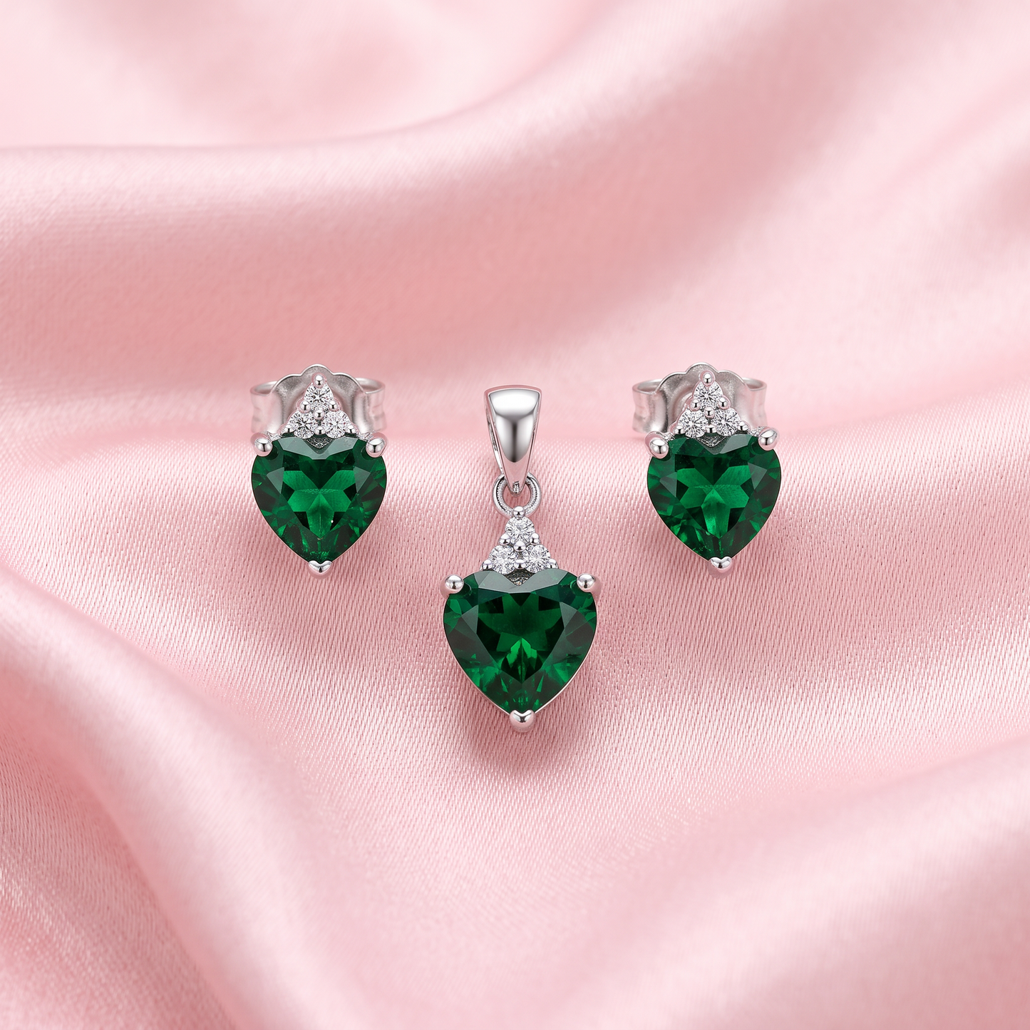 925 Sweetheart Pendant Set