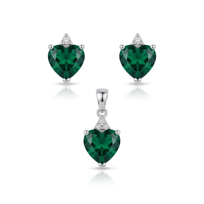 925 Sweetheart Pendant Set