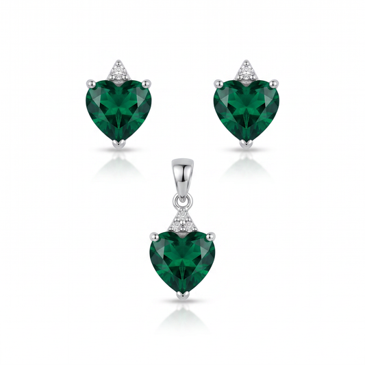 925 Sweetheart Pendant Set
