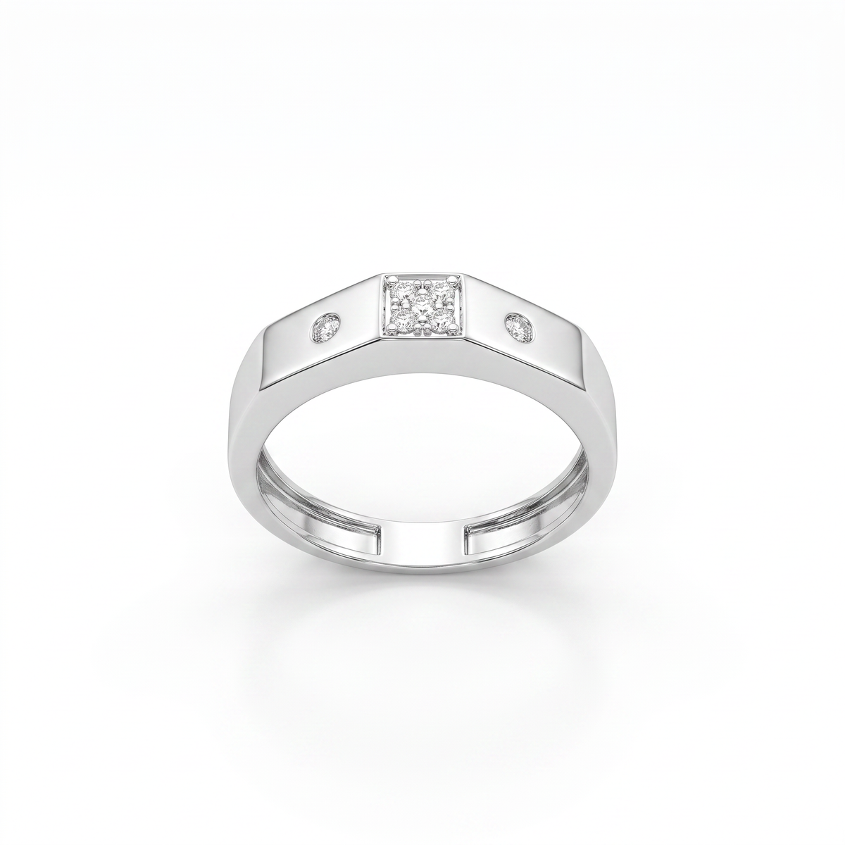 925 Silver Titan Quadrant Men's Ring