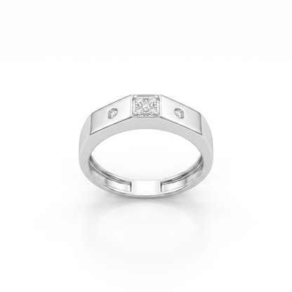 925 Silver Titan Quadrant Men's Ring