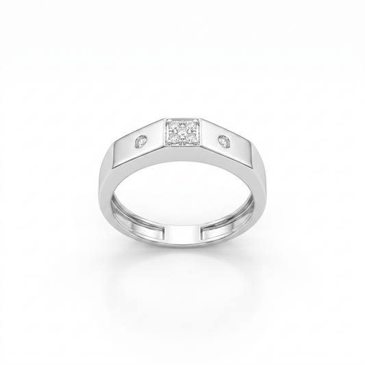 925 Silver Titan Quadrant Men's Ring