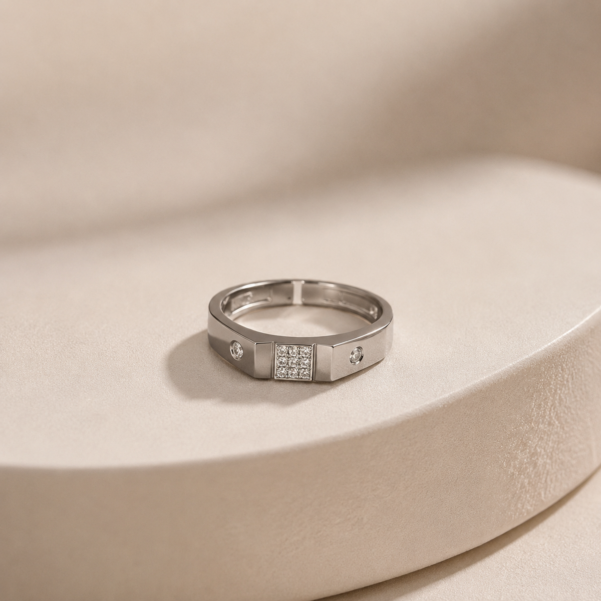 925 Silver Titan Quadrant Men's Ring