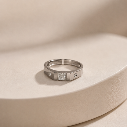 925 Silver Titan Quadrant Men's Ring