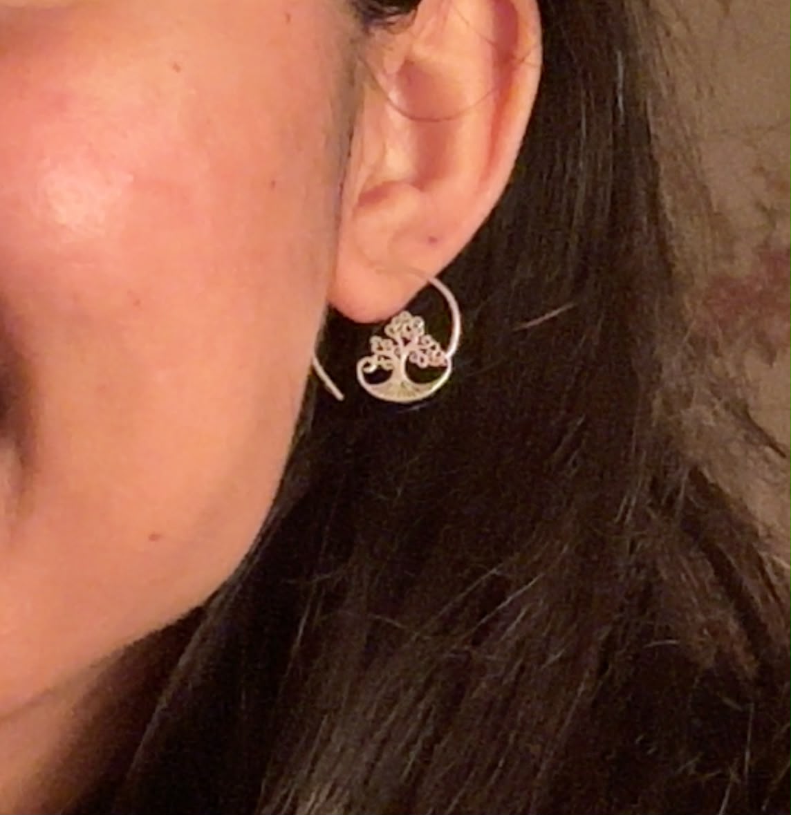 925 Silver Spiral Tree Hoops