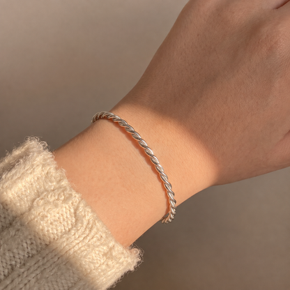 925 Silver Italian Twist Bracelet