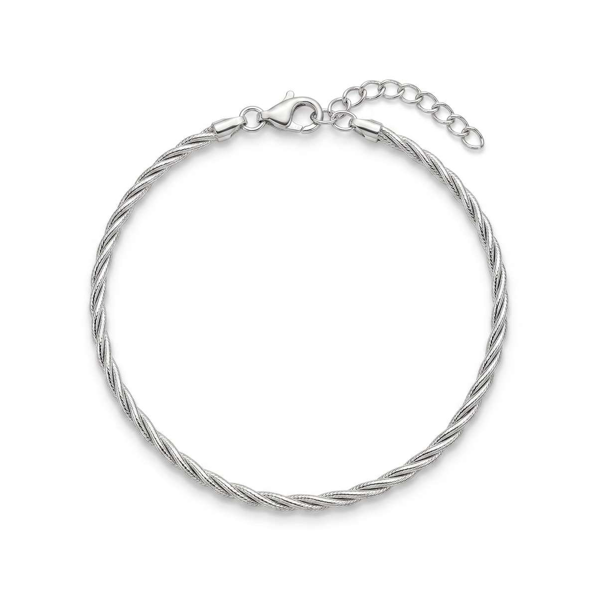 925 Silver Italian Twist Bracelet