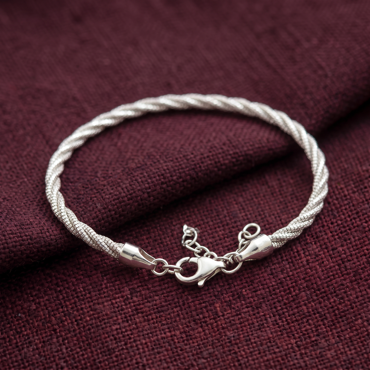 925 Silver Italian Twist Bracelet