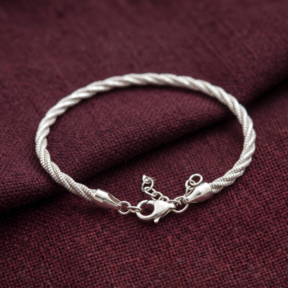 925 Silver Italian Twist Bracelet