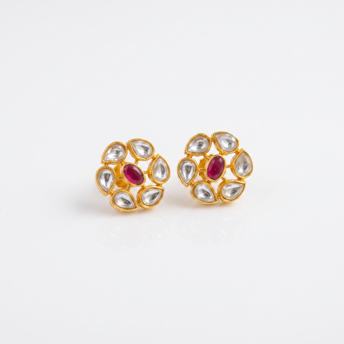 925 Silver Imperial Petal Stud Earrings