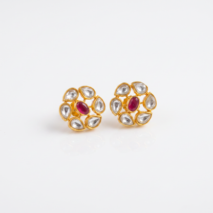 925 Silver Imperial Petal Stud Earrings