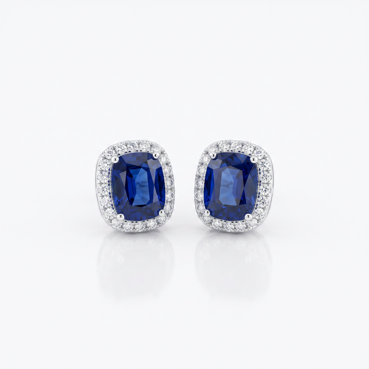 925 Sterling Silver Sapphire Studs