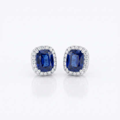 925 Sterling Silver Sapphire Studs