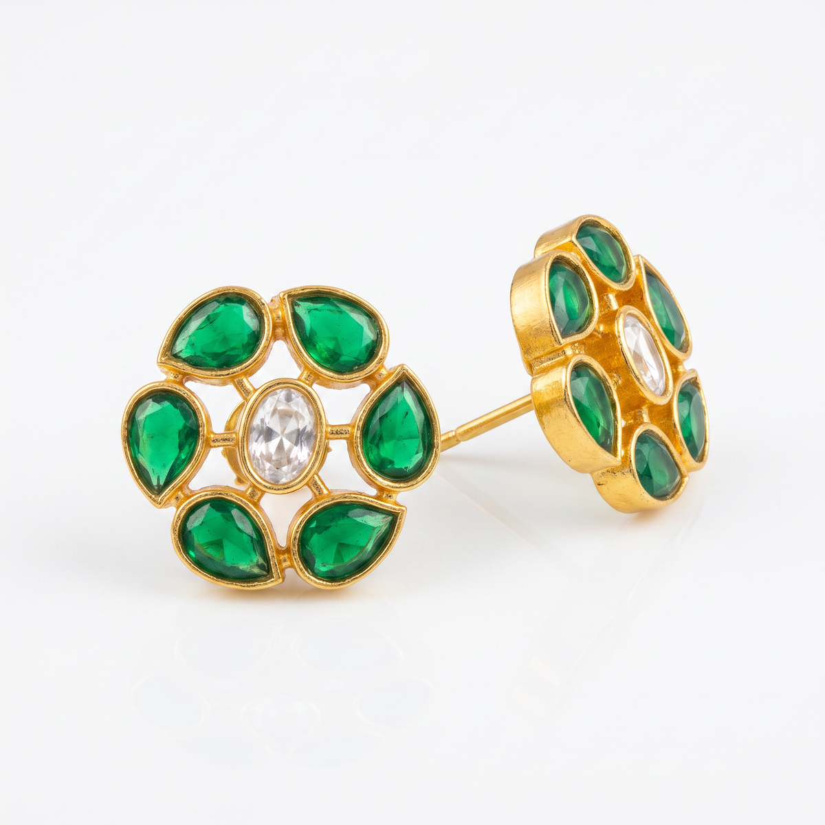 925 Silver Imperial Petal Stud Earrings