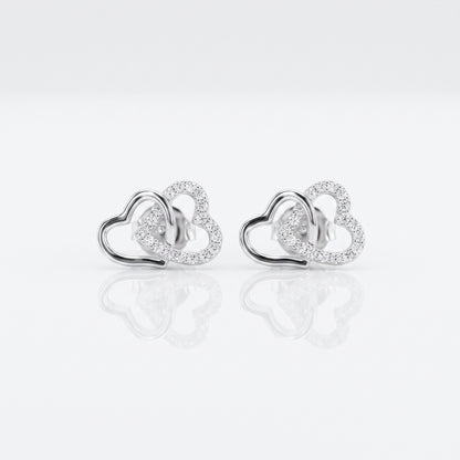 925 Interlock Heart Studs