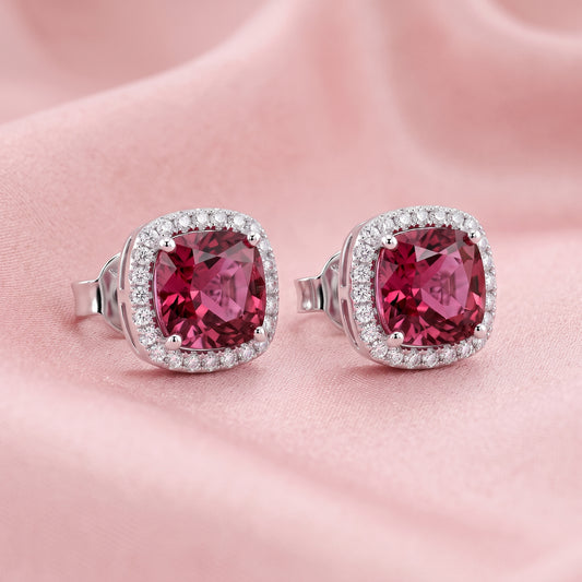 925 Silver Ruby Stud Earrings