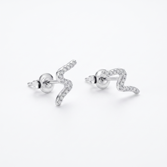 925 Silver Lightening Flash Studs