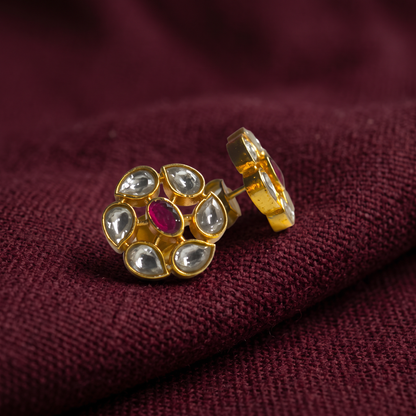 925 Silver Imperial Petal Stud Earrings