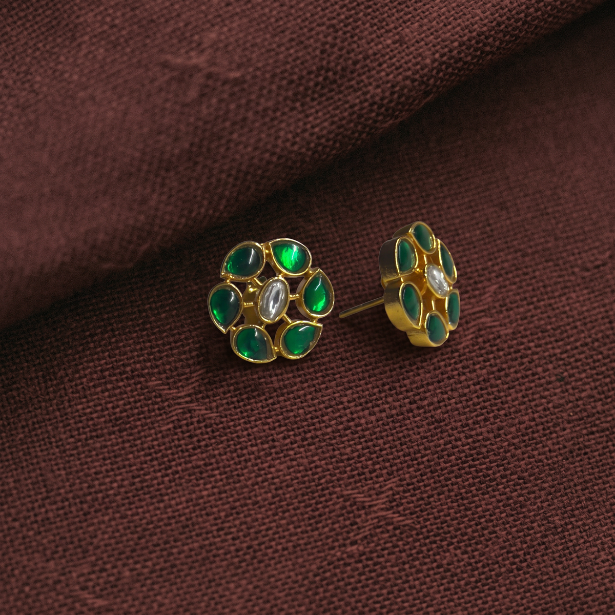 925 Silver Imperial Petal Stud Earrings